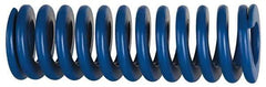 Associated Spring Raymond - 16mm Hole Diam, 8mm Rod Diam, 12" Free Length, Blue Die Spring - 556.8 N Max Deflection, 116mm Max Deflection, Medium Duty, Chromium Alloy Steel - Eagle Tool & Supply