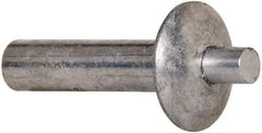 Made in USA - Brazier Head Aluminum Alloy Drive Blind Rivet - Aluminum Alloy Mandrel, 0.578" to 5/8" Grip, 0.469" Head Diam, 0.191" to 0.219" Hole Diam, 0.781" Length Under Head, 3/16" Body Diam - Eagle Tool & Supply