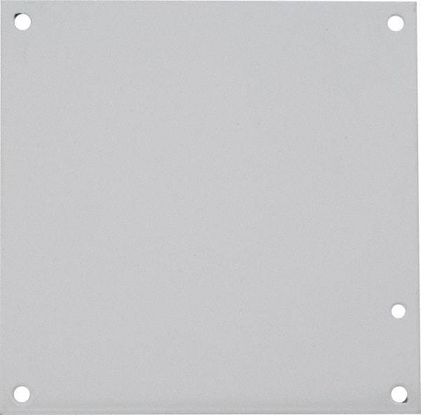 nVent Hoffman - 6-1/4" OAW x 6-1/4" OAH Powder Coat Finish Electrical Enclosure Nonperforated Panel - 8" x 8" Box, 14 Gauge Steel, Use with A8N84/A8N86/A8R86HCR - Eagle Tool & Supply