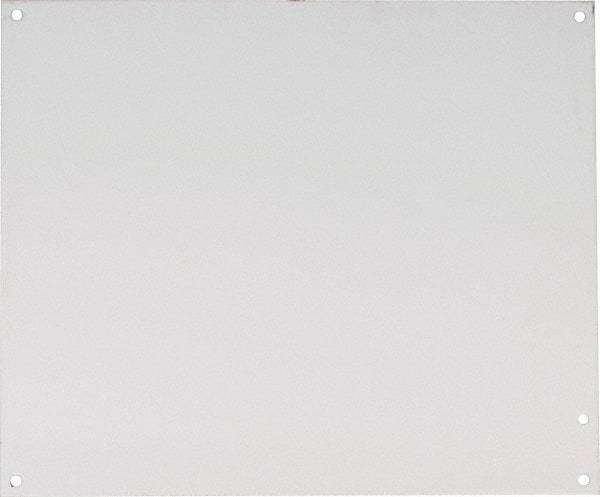 nVent Hoffman - 10-1/4" OAW x 12-1/4" OAH Powder Coat Finish Electrical Enclosure Nonperforated Panel - 14" x 12" Box, 14 Gauge Steel, Use with A14N124/A14N126/A14N128 - Eagle Tool & Supply