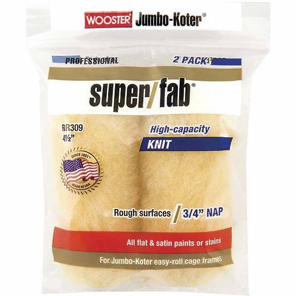 Wooster Brush - 3/4" Nap, 4-1/2" Wide Paint Mini Roller Covers - Rough Texture, Synthetic Knit - Eagle Tool & Supply