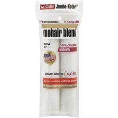 Wooster Brush - 1/4" Nap, 6-1/2" Wide Paint Mini Roller Covers - Smooth Texture, Mohair Blend - Eagle Tool & Supply