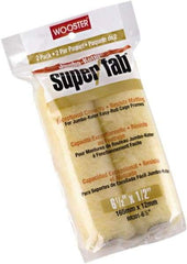 Wooster Brush - 1/2" Nap, 6-1/2" Wide Paint Mini Roller Covers - Semi-Rough Texture, Synthetic Knit - Eagle Tool & Supply