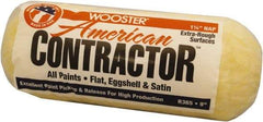 Wooster Brush - 1-1/4" Nap, 9" Wide Paint Roller - Extra-Rough Texture, Synthetic Knit - Eagle Tool & Supply