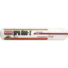 Wooster Brush - 1/2" Nap, 14" Wide Paint Roller - Semi-Rough Texture, Woven - Eagle Tool & Supply