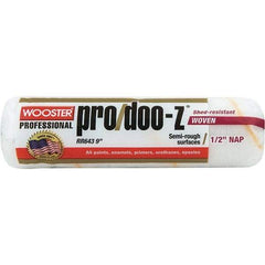 Wooster Brush - 1/2" Nap, 9" Wide Paint Roller - Semi-Rough Texture, Woven - Eagle Tool & Supply