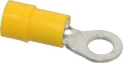 Thomas & Betts - 12-10 AWG Partially Insulated Crimp Connection Circular Ring Terminal - #10 Stud, 1.047" OAL x 0.374" Wide, Tin Plated Copper Contact - Eagle Tool & Supply