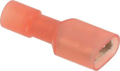 Thomas & Betts - 22 to 16 AWG, Nylon, Fully Insulated, Female Wire Disconnect - 1/4 Inch Wide Tab, Red, CSA Certified, RoHS Compliant, UL 94 V-2, UL File E9809, UL Listed - Eagle Tool & Supply