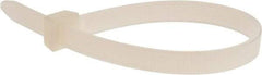Value Collection - 8" Long Natural (Color) Nylon Standard Cable Tie - 120 Lb Tensile Strength, 54mm Max Bundle Diam - Eagle Tool & Supply