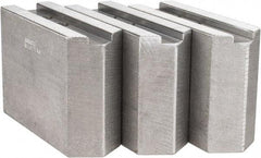 Abbott Workholding Products - 1.5mm x 60° Serrated Attachment, Square Soft Lathe Chuck Jaw - 3 Jaws, Aluminum, 1.1811" Btw Mount Hole Ctrs, 5-1/2" Long x 2" Wide x 4" High, 0.8268" Groove, 0.6299" & 16mm Fastener - Eagle Tool & Supply