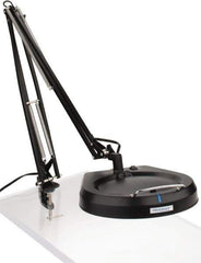 Value Collection - 50 Inch, Swing Arm, Clamp on, Fluorescent, Black, Magnifying Task Light - 32 Watt, 1.75x Magnification, 7 Inch Wide, 7 Inch Long - Eagle Tool & Supply