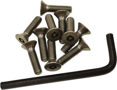 Acorn Engineering - #10-32, 3/4" Long Hex Drive Machine Screw - Flat Head, Grade 18-8 Stainless Steel, Uncoated - Eagle Tool & Supply