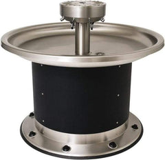 Acorn Engineering - Circular, Foot-Controlled, Floor Outlet Drain, 54" Diam, 8 Person Capacity, Stainless Steel & Vinylclad Galvanized Steel, Wash Fountain - 0.5 GPM - Eagle Tool & Supply