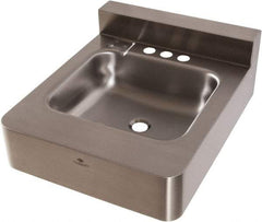 Acorn Engineering - 5" Long x 14" Wide Inside, 1 Compartment, Grade 304 Stainless Steel ADA Lavatory Sink-Wall Mount - 16 Gauge, 22" Long x 18" Wide x 26" High Outside, 5" Deep - Eagle Tool & Supply