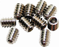Acorn Engineering - #6-32, 3/16" Long, Flat Point Set Screw - Grade 18-8 Stainless Steel - Eagle Tool & Supply