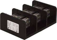 Square D - 3 Poles, 310 (Aluminium), 380 (Copper) Amp, Phenolic Power Distribution Block - 600 VAC, 1 Primary Connection - Eagle Tool & Supply