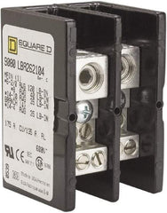 Square D - 2 Poles, 135 (Aluminium), 175 (Copper) Amp, Phenolic Power Distribution Block - 600 VAC, 1 Primary Connection - Eagle Tool & Supply