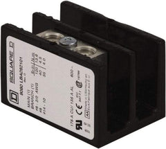 Square D - 2 Poles, 135 (Aluminium), 175 (Copper) Amp, Phenolic Power Distribution Block - 600 VAC, 1 Primary Connection - Eagle Tool & Supply