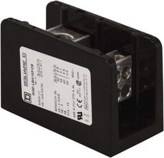Square D - 1 Pole, 380 (Copper) Amp, Phenolic Power Distribution Block - 600 VAC, 1 Primary Connection - Eagle Tool & Supply