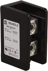 Square D - 1 Pole, 340 (Aluminium), 420 (Copper) Amp, Phenolic Power Distribution Block - 600 VAC, 1 Primary Connection - Eagle Tool & Supply