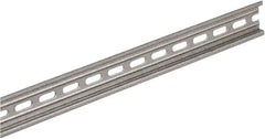 Square D - 1m Long x 0.3 Inch Wide x 1.38 Inch High x Steel DIN Rail - 0.04 Inch Thick - Eagle Tool & Supply