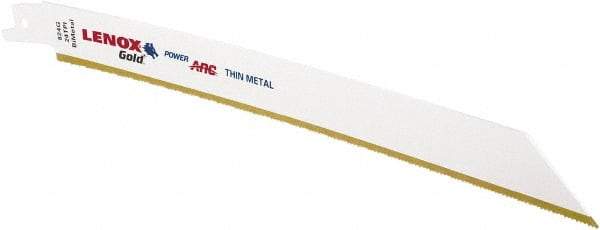 Lenox - 8" Long x 3/4" Thick, Bi-Metal Reciprocating Saw Blade - Tapered Profile, 24 TPI, Toothed Edge, Universal Shank - Eagle Tool & Supply
