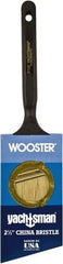 Wooster Brush - 2-1/2" Angled Hog Sash Brush - 2-11/16" Bristle Length, 5-1/8" Plastic Fluted Handle - Eagle Tool & Supply
