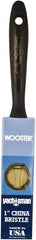 Wooster Brush - 1" Flat Hog Varnish Brush - 2-3/16" Bristle Length, 6-1/2" Plastic Beavertail Handle - Eagle Tool & Supply