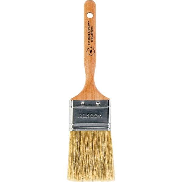 Wooster Brush - 2" Flat Hog Varnish Brush - 2-11/16" Bristle Length, 5-1/8" Maple Dowel Handle - Eagle Tool & Supply