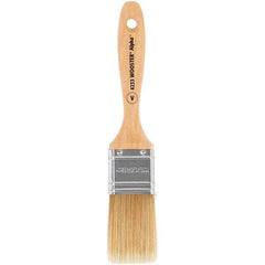 Wooster Brush - 1-1/2" Flat Synthetic Varnish Brush - 2-7/16" Bristle Length, 6-1/2" Maple Beavertail Handle - Eagle Tool & Supply