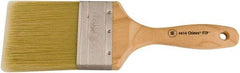 Wooster Brush - 3" Flat Synthetic Wall Brush - 3-7/16" Bristle Length, 6-1/4" Maple Beavertail Handle - Eagle Tool & Supply