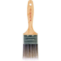 Wooster Brush - 2-1/2" Flat Nylon/Polyester Varnish Brush - 2-15/16" Bristle Length, 6-1/2" Maple Beavertail Handle - Eagle Tool & Supply
