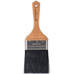 Wooster Brush - 3" Flat Synthetic Varnish Brush - 3-3/16" Bristle Length, 5-1/2" Maple Beavertail Handle - Eagle Tool & Supply