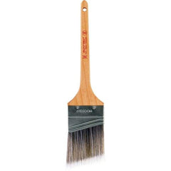 Wooster Brush - 2-1/2" Angled Nylon/Polyester Sash Brush - 2-11/16" Bristle Length, 8" Maple Rattail Handle - Eagle Tool & Supply