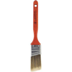 Wooster Brush - 1-1/2" Angled Nylon/Polyester Sash Brush - 2-7/16" Bristle Length, 7-3/16" Wood Fluted Handle - Eagle Tool & Supply
