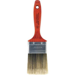 Wooster Brush - 2-1/2" Flat Nylon/Polyester Varnish Brush - 2-15/16" Bristle Length, 5-1/2" Wood Beavertail Handle - Eagle Tool & Supply