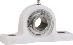 Value Collection - 1-7/16" ID, 6-5/8" OAL x 3-23/32" OAH Pillow Block - 3,462 Lb Static Cap, 5,777 Lb Dyn Cap, 5" Btw Mnt Hole Ctrs, 1-7/8" Base-to-Ctr Ht, Thermoplastic - Eagle Tool & Supply