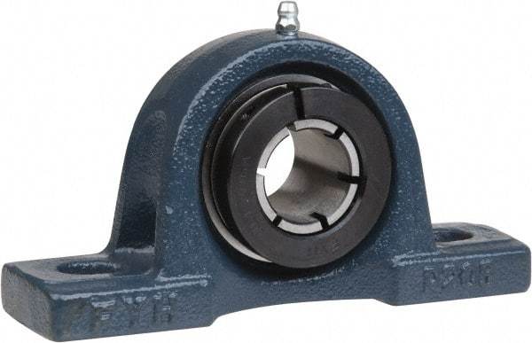 Value Collection - 3/4" ID, 5" OAL x 2-17/32" OAH Pillow Block - 1,494 Lb Static Cap, 2,877 Lb Dyn Cap, 3-3/4" Btw Mnt Hole Ctrs, 1-5/16" Base-to-Ctr Ht, Cast Iron - Eagle Tool & Supply