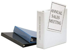 UNIVERSAL - 3" Sheet Capacity, 8-1/2 x 11", Deluxe Round Ring View Binder - Suede Grain Vinyl, White - Eagle Tool & Supply