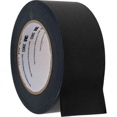 3M - 2" x 50 Yds Black Duct Tape - 6.5 mil, Rubber Adhesive, Vinyl Backing - Eagle Tool & Supply