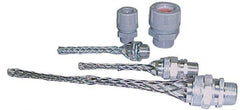 Woodhead Electrical - 28.58 to 31.75mm Capacity, Liquidtight, Straight Strain Relief Cord Grip - 1 NPT Thread, 13-3/8" Long, Aluminum - Eagle Tool & Supply