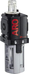 ARO/Ingersoll-Rand - 1/8" NPT, 150 Max psi Miniature Modular Lubricator - Polycarbonate Bowl, Aluminum Body, 32 CFM, 125°F Max Temp, 1.58" Long x 1.81" Wide x 5.04" High - Eagle Tool & Supply