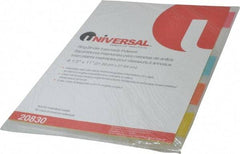 UNIVERSAL - 8-1/2 x 11" 5 Tabs, Single Sided Clear Mylar Reinforced Binding Edge, Insertable Tab Economy Indexes - Multicolor Tabs, Buff Folder - Eagle Tool & Supply