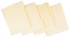 UNIVERSAL - 8-1/2 x 11" 5 Tabs, Three Hole Clear Plastic Reinforced Binder Holes, Economy Tab Dividers - White - Eagle Tool & Supply