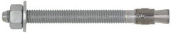 Powers Fasteners - 1/2" Diam, 1/2" Drill, 7" OAL, 3-3/8" Min Embedment Wedge Expansion Concrete Anchor - Steel, Galvanized Finish, Hex Nut Head, Hex Drive, 2-3/4" Thread Length - Eagle Tool & Supply