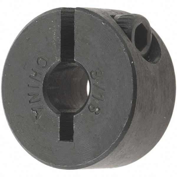 Value Collection - 3/16" Bore, Steel, One Piece Clamp Collar - 11/16" Outside Diam, 5/16" Wide - Eagle Tool & Supply
