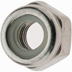 Value Collection - M3x0.50 Metric Coarse 316 & Austenitic Grade A4 Hex Lock Nut with Nylon Insert - 4mm High, Uncoated - Eagle Tool & Supply
