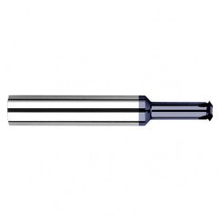 0.1350″ Cutter Diameter × 0.5000″ (1/2″) Reach Carbide Single Form #10 Thread Milling Cutter, 4 Flutes, AlTiN Coated - Eagle Tool & Supply