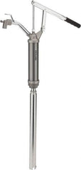 PRO-LUBE - 1/2" Outlet, Aluminum & Steel Hand Operated Transfer Pump - 10 oz per Stroke, For 15 to 55 Gal Drums, For Antifreeze, Heating Oils, Heavy & Light Oils, Motor Oil & Transmission Fluid - Eagle Tool & Supply