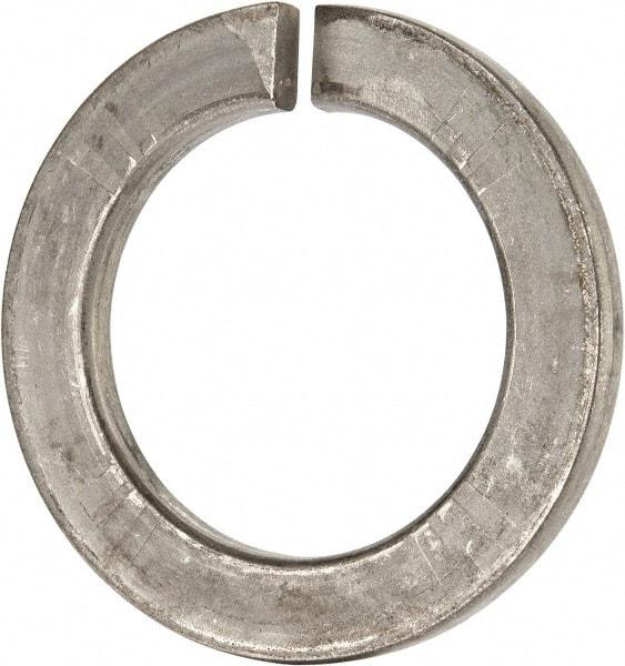 Value Collection - M48, 49mm ID, 75mm OD, 7mm Thick Split Lock Washer - 316 Austenitic Grade A4 Stainless Steel, Uncoated, 49mm Min ID, 50.5mm Max ID, 75mm Max OD - Eagle Tool & Supply